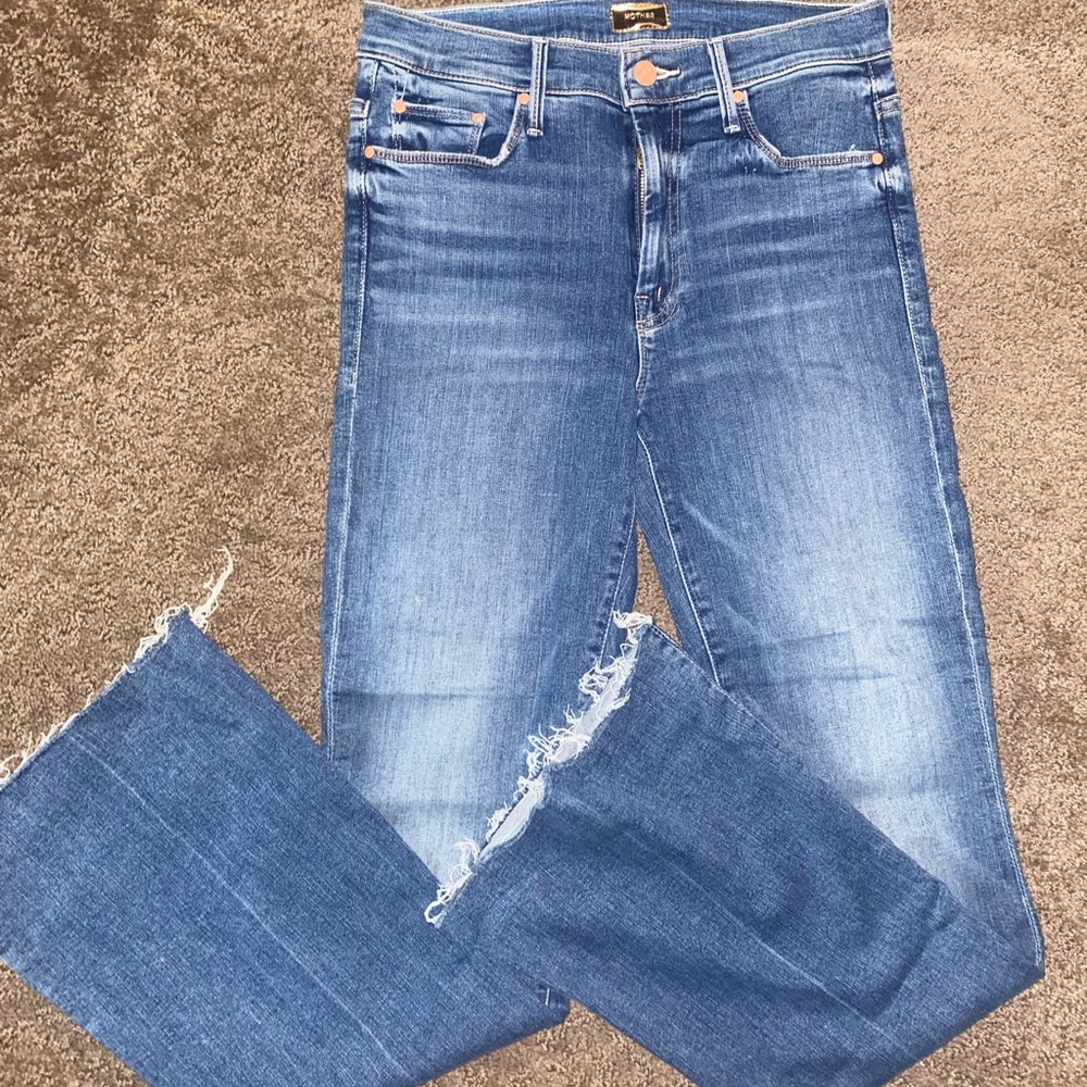 Mother “The Weekender” Mid-Rise Flare Jeans